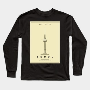 Seoul Minimal Poster Long Sleeve T-Shirt